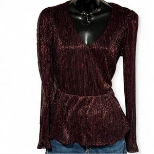 Simply Vera Vera Wang Metallic Plum Blouse